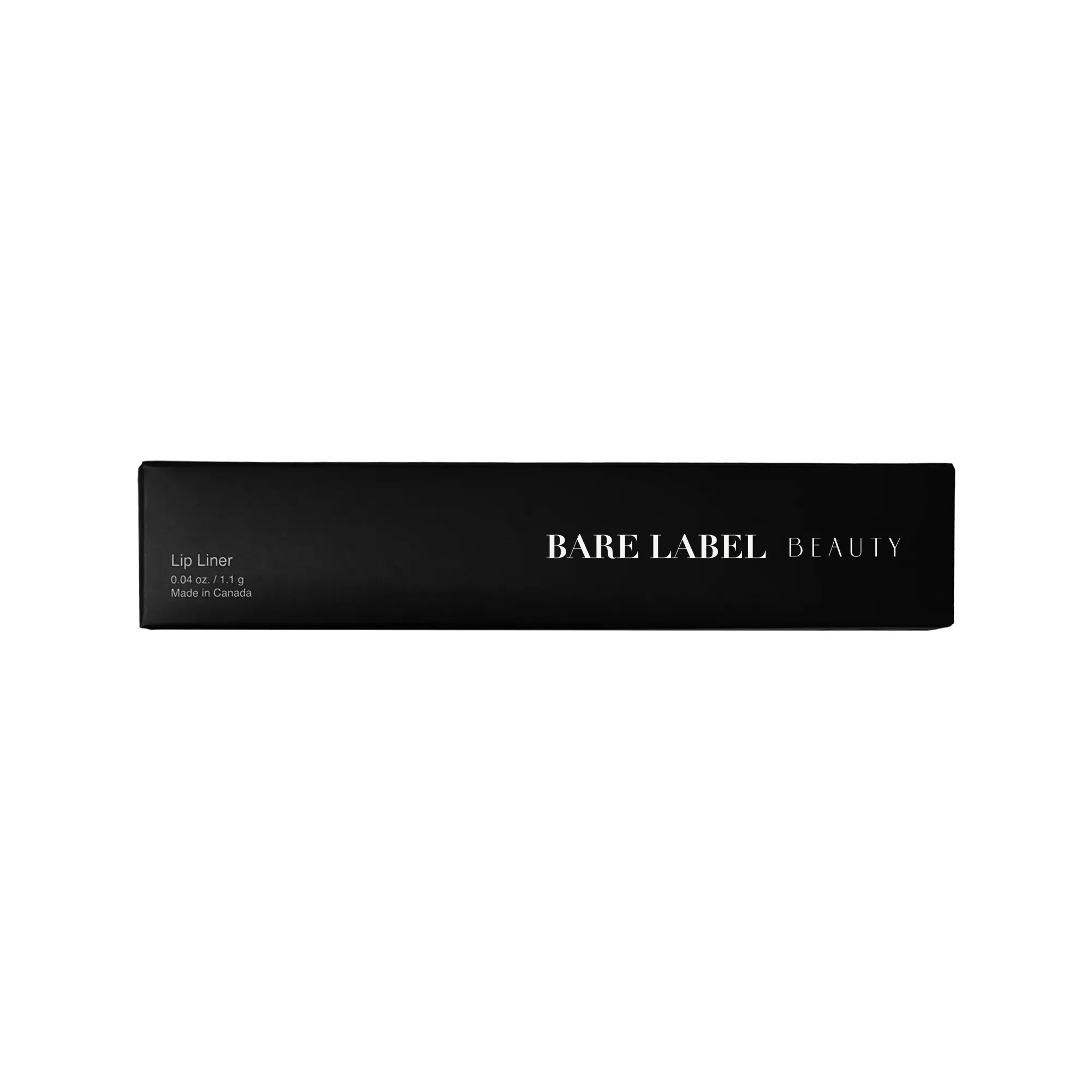Minimalist black packaging for lip liner product