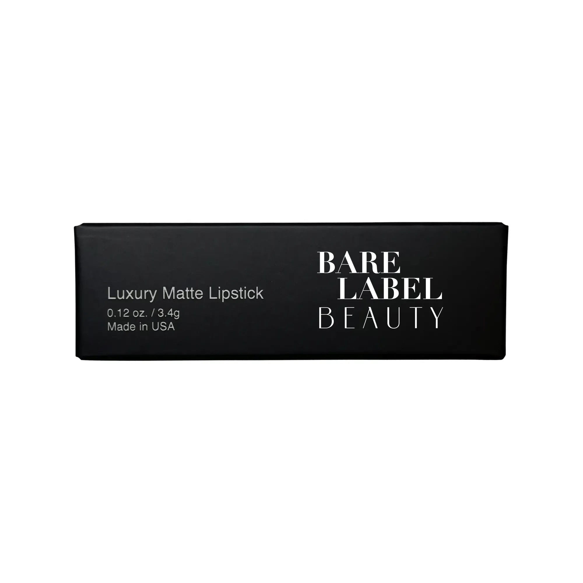 Minimalist black packaging for ultra-longwearing matte lipstick