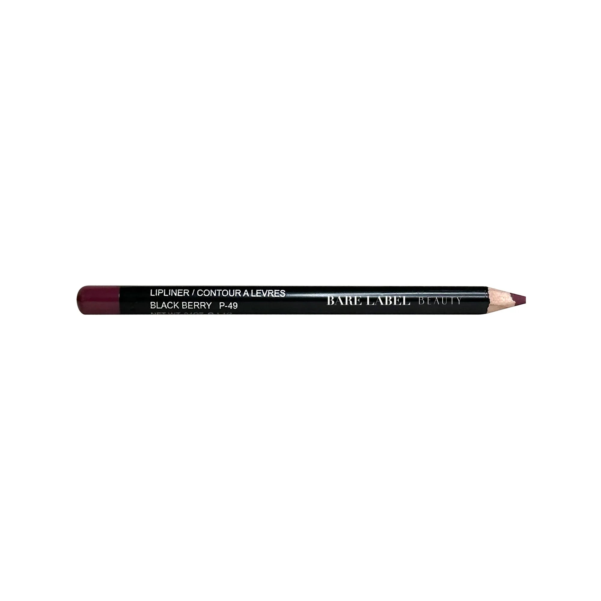 Black berry lip liner with precise definition on lips