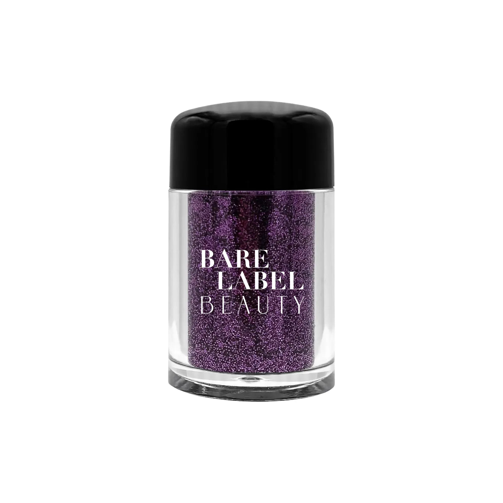 Amethyst glitter dust sparkling on skin