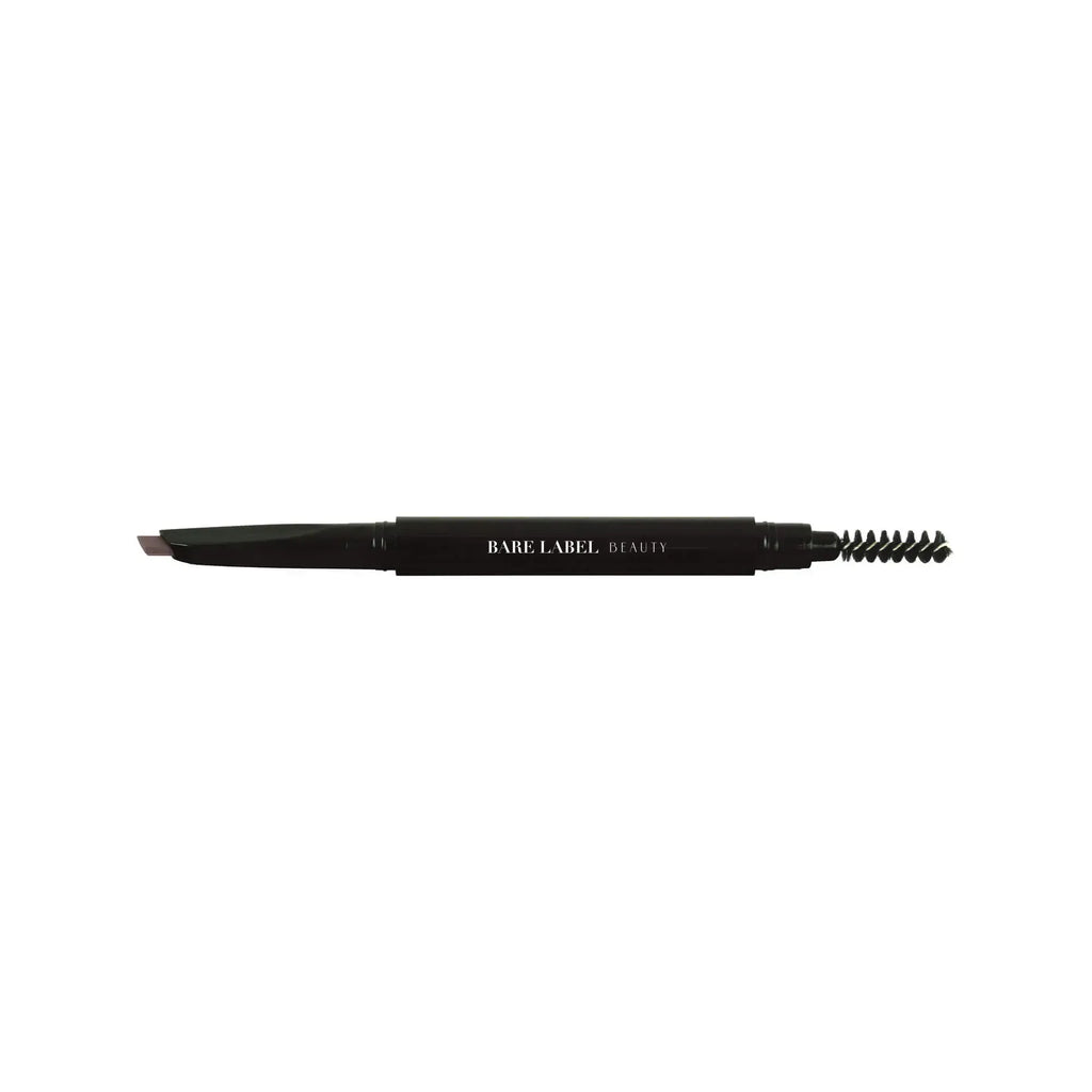Ash brown dual-tip eyebrow pencil with angled and spooly tips
