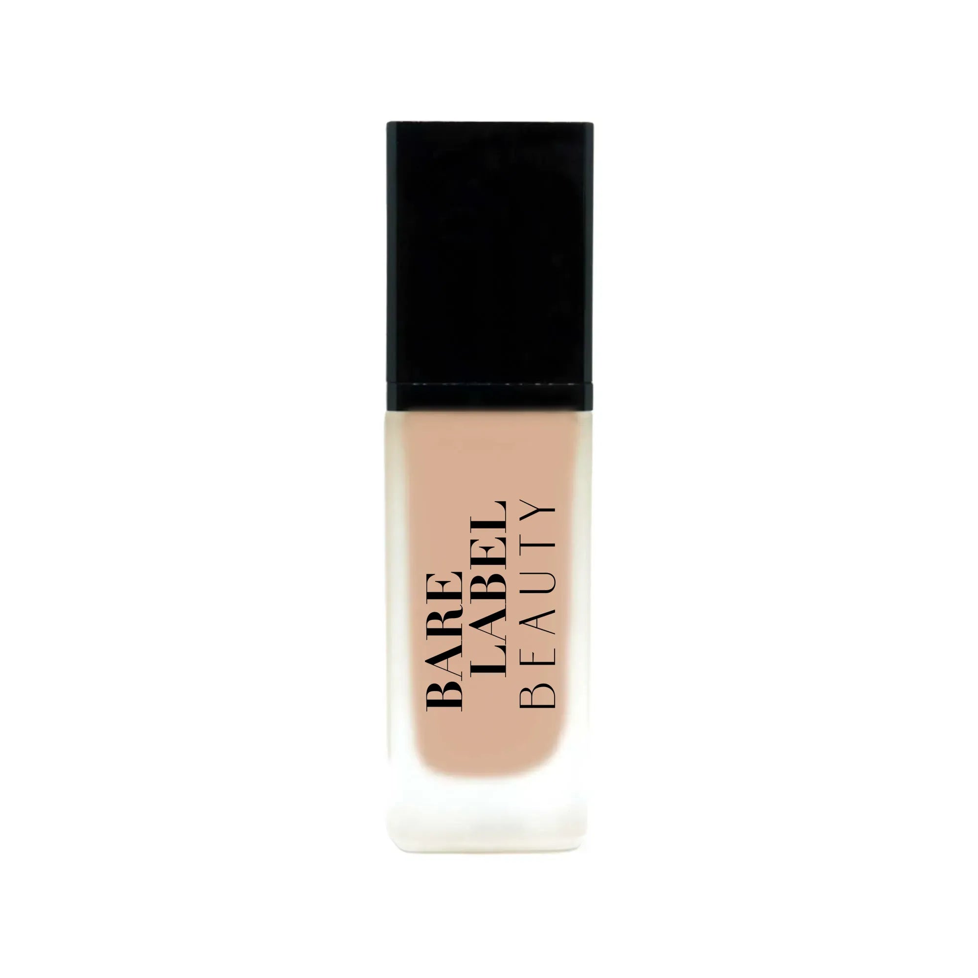 Warm nude foundation in recyclable packaging with dewy finish