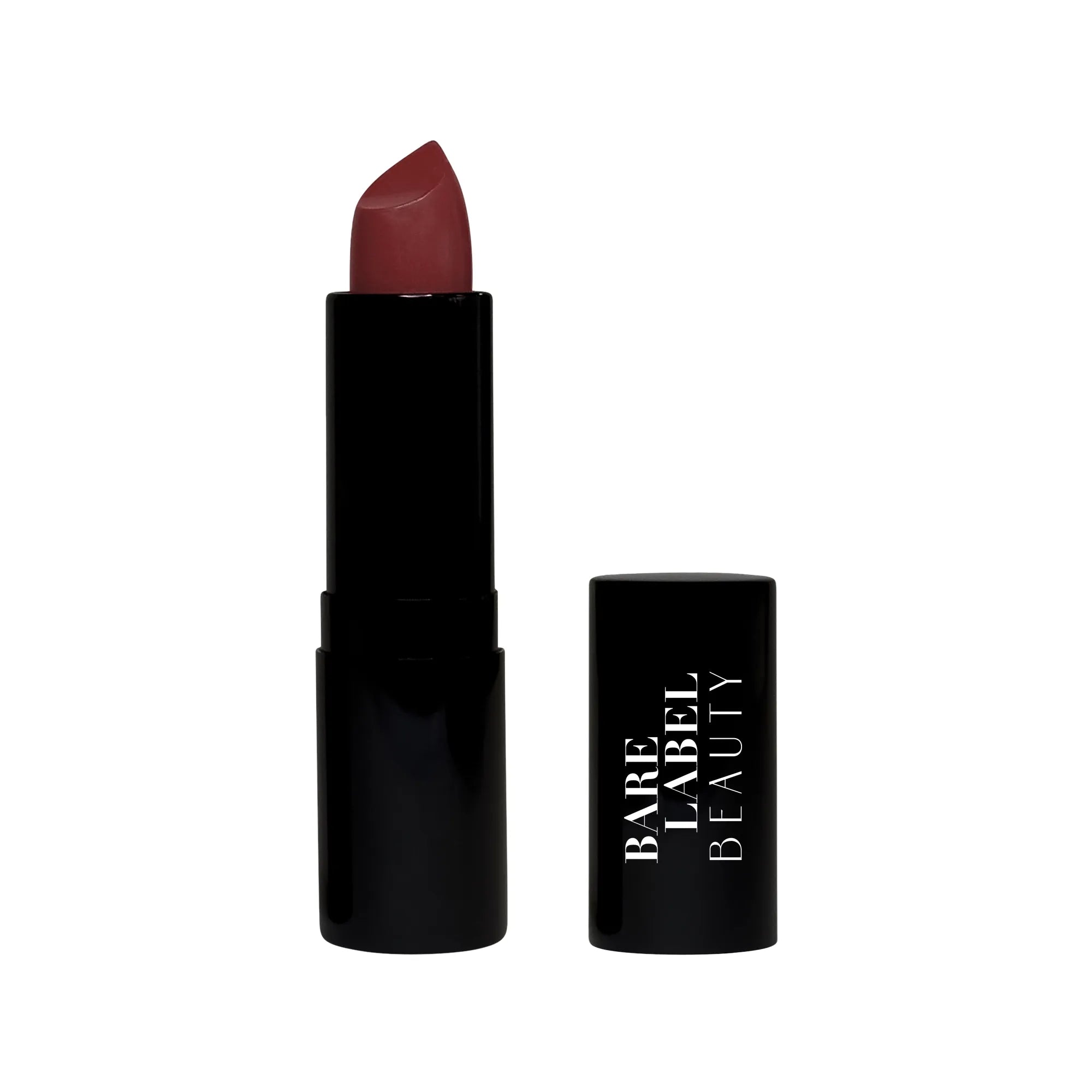 Matte lipstick in rich golden shade with long-wearing pigment