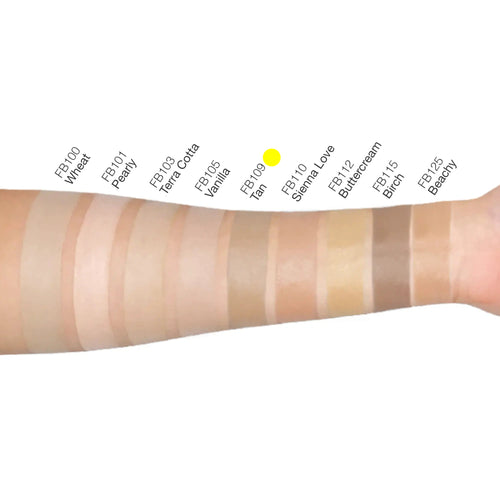 Medium-coverage BB cream swatch on forearm for even tone