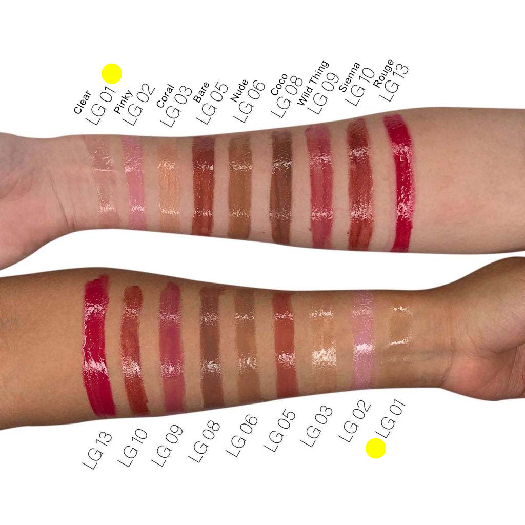 Close-up of sheer tinted gloss applied for long-lasting shine